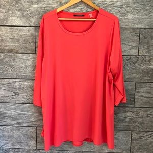 T Tahari Women’s Blouse, Size 2X, Coral